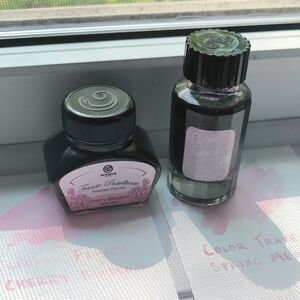 Fountain pen inks Octopus Fluids Cherry Blossom & Color Traveler Spring Memories